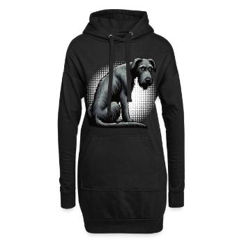 Irish Wolfhound Wolfhound Wolfhound Owner Wolfhound Fan - Hoodie Dress - black - Front