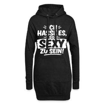 Ich hasse es, so sexy zu sein - Hoodie-Kleid - Schwarz - Vorne