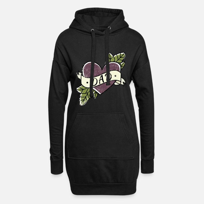 Bester Papa - Hoodie-Kleid - Schwarz