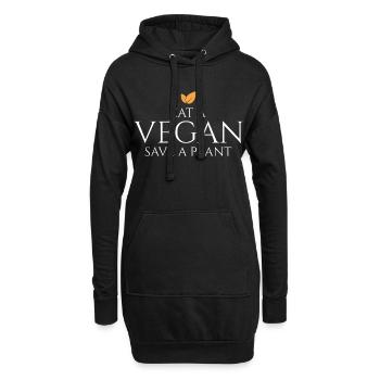 Anti Vegan - Sauvez une plante - Sweat-shirt à capuche long Femme - noir - Devant