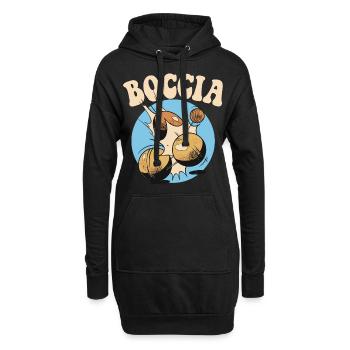 Bocciaspieler Bekleidung mit Boccia Kugeln Boccia - Hoodie-Kleid - Schwarz - Vorne