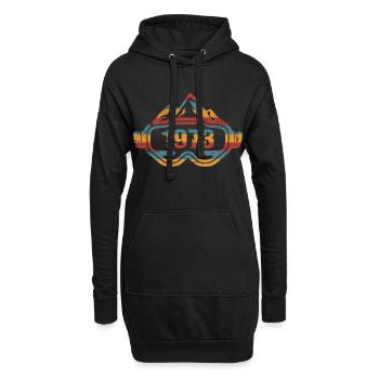 1973 Anniversaire Skieur Lunettes de ski Lunettes de ski - Sweat-shirt à capuche long Femme - noir - Devant