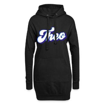 Theo | Farben änderbar - Hoodie-Kleid - Schwarz - Vorne