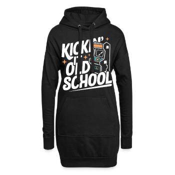 Arcade Spielhalle Spielautomat Gamer Gaming - Hoodie-Kleid - Schwarz - Vorne