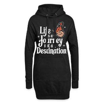 Schmetterling Monarchfalter Bunt Schmetterlinge - Hoodie-Kleid - Schwarz - Vorne