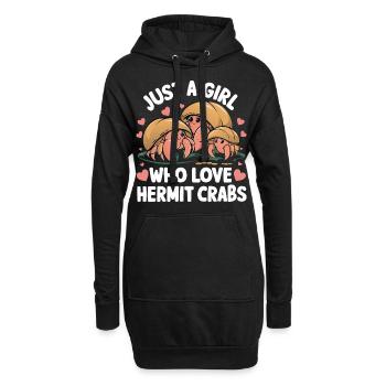 Krabbe Einsiedlerkrebs Krabben Krebs - Hoodie-Kleid - Schwarz - Vorne