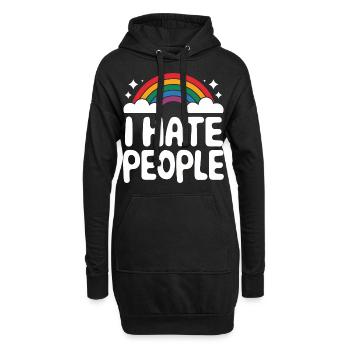 Lustig Sarkasmus sarkastischer Humor Ironie - Hoodie-Kleid - Schwarz - Vorne