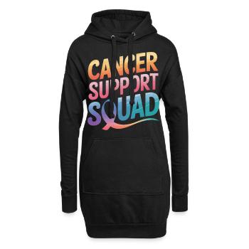 Sensibilisation au cancer Cancer Cancer du sein - Sweat-shirt à capuche long Femme - noir - Devant