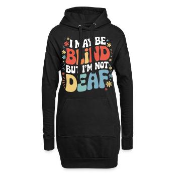 Blinde Blindheit Sehbehinderte Menschen - Hoodie-Kleid - Schwarz - Vorne