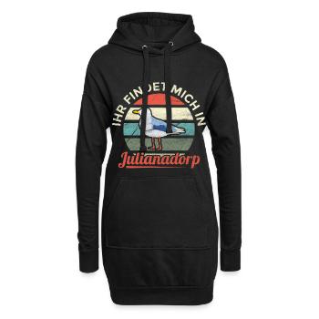 Julianadorp Sehnsucht Niederlande - Hoodie-Kleid - Schwarz - Vorne