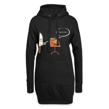Halloween drôle couteau citrouille citrouille drôle - Sweat-shirt à capuche long Femme - noir - Devant