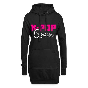 K-Pop Queen Koreanische Pop Musik - Hoodie-Kleid - Schwarz - Vorne
