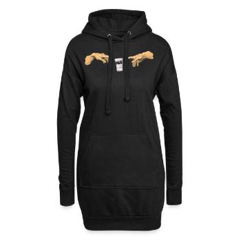 Ouzo disant pour les Grecs Un ouzo par jour - Sweat-shirt à capuche long Femme - noir - Devant