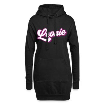 Leonie | Farben änderbar - Hoodie-Kleid - Schwarz - Vorne