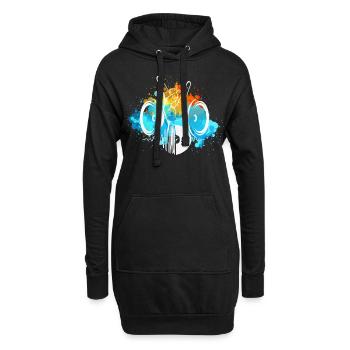 Heavy metal - Hoodie Dress - black - Front