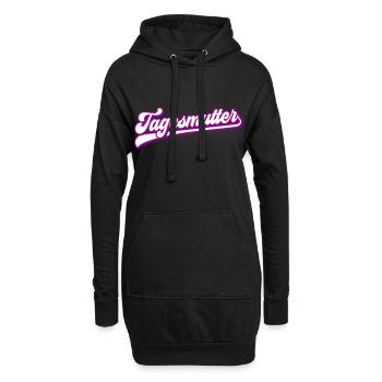 Tagesmutter | Farben änderbar - Hoodie-Kleid - Schwarz - Vorne