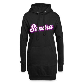 Sandra | Farben änderbar - Hoodie-Kleid - Schwarz - Vorne