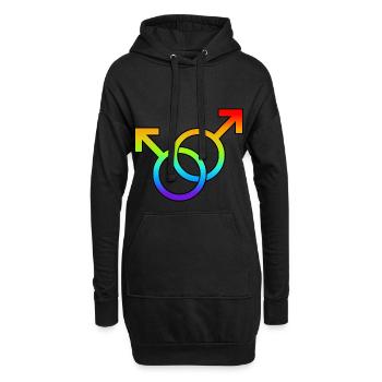 CSD: Égalité et tolérance - Sweat-shirt à capuche long Femme - noir - Devant