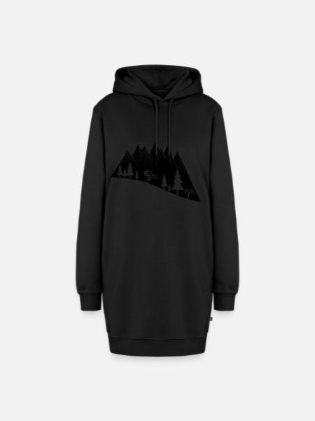 Mountainbike Fahrrad Radsport - Hoodie-Kleid - Schwarz
