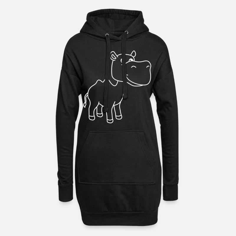 Camel Comic - Sweat-shirt à capuche long Femme - noir