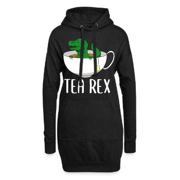 Thé Rex Tyrannosaurus Dinosaure Dino - Sweat-shirt à capuche long Femme - noir - Devant