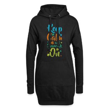 Shamrock Pensée positive Amour Energie - Sweat-shirt à capuche long Femme - noir - Devant