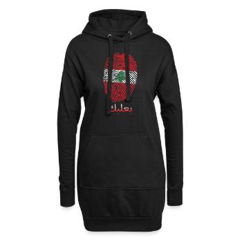 BAALBEK Libanese Libanon Libanesin Libanesisch - Hoodie-Kleid - Schwarz - Vorne