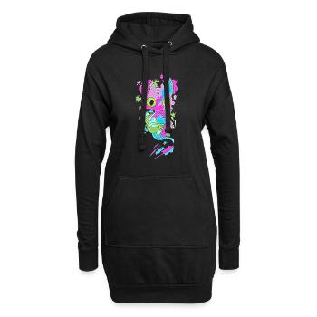 Bunter Baby Drache | Lustiger Drache Bunt - Hoodie-Kleid - Schwarz - Vorne