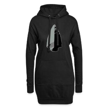 flint arrowhead indian - Sweat-shirt à capuche long Femme - noir - Devant