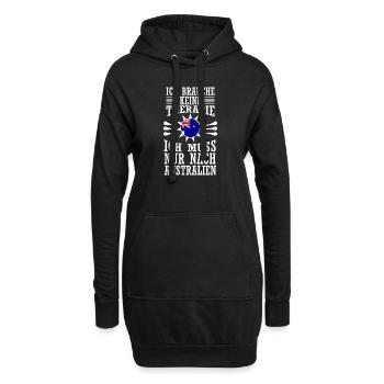 Australien - Hoodie-Kleid - Schwarz - Vorne