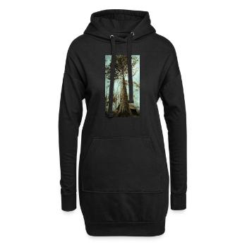 Séquoia 2 - Sweat-shirt à capuche long Femme - noir - Devant