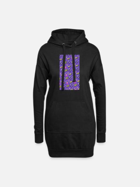 LGBTIQ Pride Month Pattern - Hoodie Dress - black