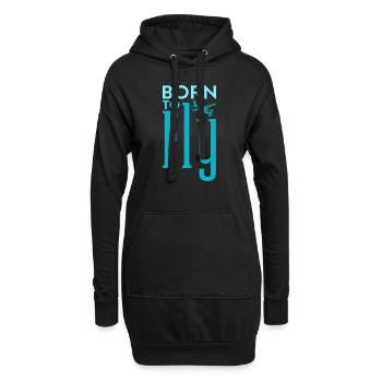 Né pour pilote d’aviation - Sweat-shirt à capuche long Femme - noir - Devant