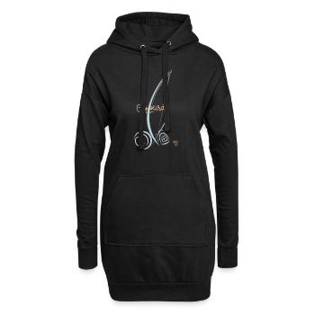 Capoeira - Hoodie-Kleid - Schwarz - Vorne