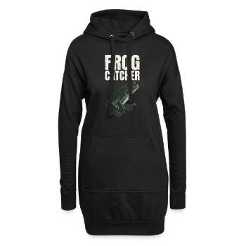 Frog Catcher Froggy Herpetologiste Amphibien Toad L - Sweat-shirt à capuche long Femme - noir - Devant