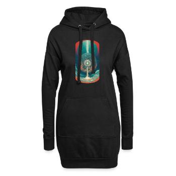 Späre - Hoodie-Kleid - Schwarz - Vorne