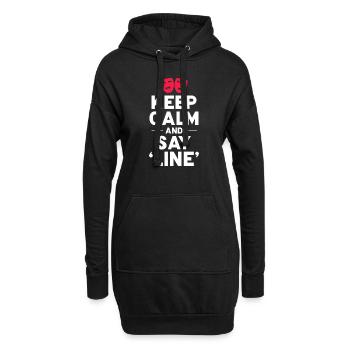 Reste calme et dis une ligne Conception pour un amoureux de - Sweat-shirt à capuche long Femme - noir - Devant
