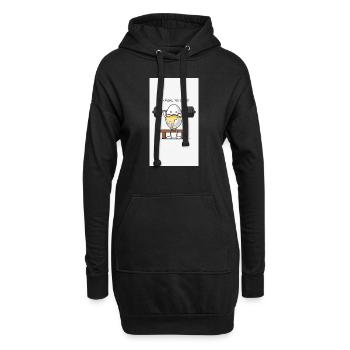No Pain, no Gain! - Hoodie-Kleid - Schwarz - Vorne