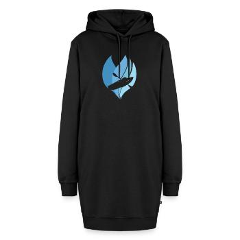Kajakfahren Wildwasser - Hoodie-Kleid - Schwarz - Vorne - AI Model Female 172 light (172cm)