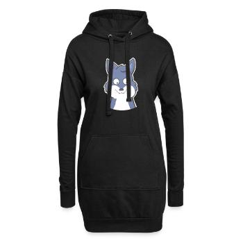 Wolf - Hoodie-Kleid - Schwarz - Vorne
