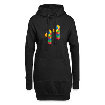 Bâtiment en bloc mignon 11ème anniversaire Cadeau 11 ans - Sweat-shirt à capuche long Femme - noir - Devant