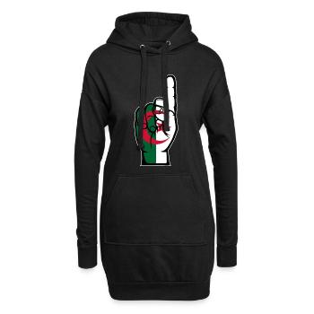 Algerien Flagge Nummer 1 - Hoodie-Kleid - Schwarz - Vorne