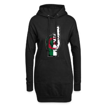 Algerien Flagge Nummer 1 used - Hoodie-Kleid - Schwarz - Vorne