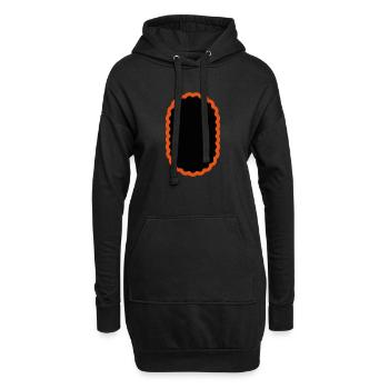 Patch vélo ovale, vélo patch vélo - Sweat-shirt à capuche long Femme - noir - Devant