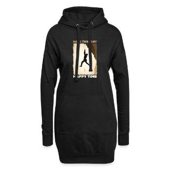 Conception de motivation pour grimpeur suspendu - Sweat-shirt à capuche long Femme - noir - Devant