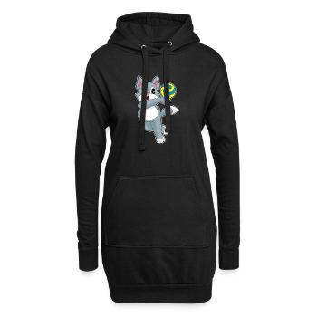 Chat Joueur de Volley-ball Volley-ball Sport - Sweat-shirt à capuche long Femme - noir - Devant
