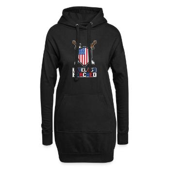 Level 250 Reached USA Gamer - Hoodie-Kleid - Schwarz - Vorne