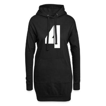 4 - Sweat-shirt à capuche long Femme - noir - Devant