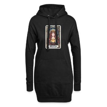 Hestia Tarotkarte - Hoodie-Kleid - Schwarz - Vorne