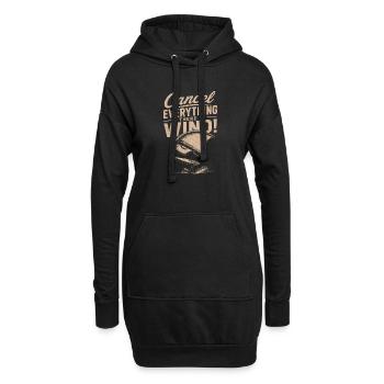 Windsturm Windsurf-Statement - Hoodie-Kleid - Schwarz - Vorne